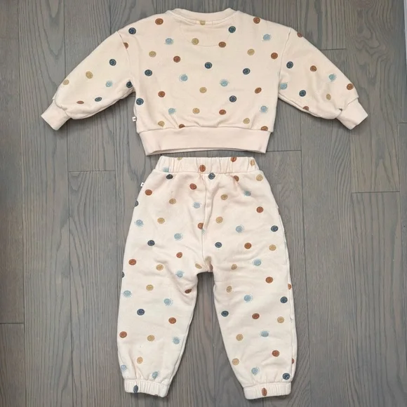 The New Society 4T SmileyWorld Christy Sweatshirt and Jogging Pants SET Neutral - Picture 10 of 11